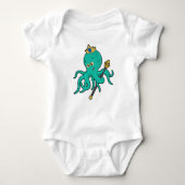 Octopus als Koning met Trident Romper (Voorkant)