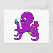 Octopus als leraar met laboratoriumapparatuur briefkaart (Voorkant)