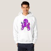 Octopus als leraar met laboratoriumuitrusting hoodie (Voorkant volledig)