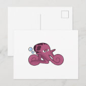 Octopus als motorfiets briefkaart (Voorkant / Achterkant)