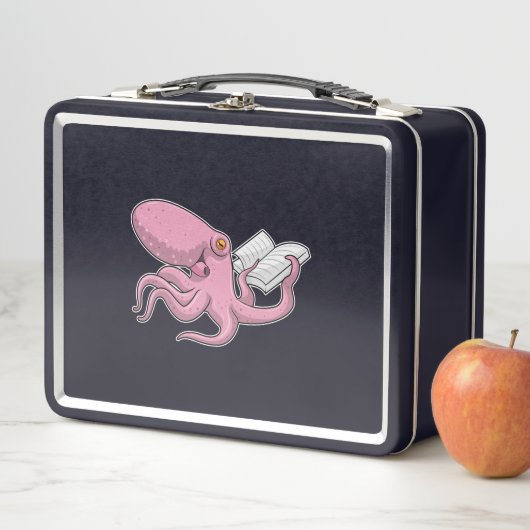 Octopus als Nerd met Boek (In situ)