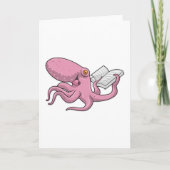 Octopus als nerd met boek kaart (Voorkant)