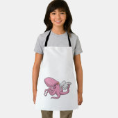 Octopus als Nerd met Boek Schort (Insitu)