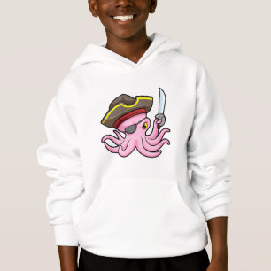 Octopus als Piraat met Saber & Eye patch