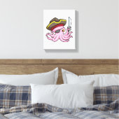 Octopus als Piraat met Saber & Eye patch Canvas Afdruk (Insitu (Slaapkamer))