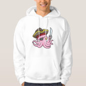 Octopus als Piraat met Saber & Eye patch Hoodie (Voorkant)