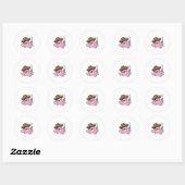 Octopus als Piraat met Saber & Eye patch Ronde Sticker (Vel)