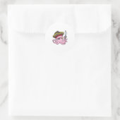 Octopus als Piraat met Saber & Eye patch Ronde Sticker (Tas)