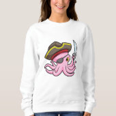 Octopus als Piraat met Saber & Eye patch Trui (Voorkant)