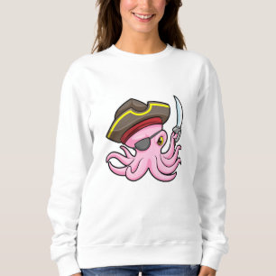 Octopus als Piraat met Saber & Eye patch Trui