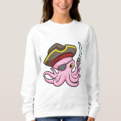 Octopus als Piraat met Saber & Eye patch Trui (Voorkant)
