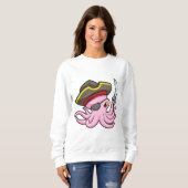 Octopus als Piraat met Saber & Eye patch Trui (Voorkant volledig)