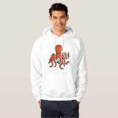 Octopus als schilder met verf en penseel hoodie (Voorkant volledig)