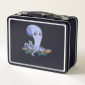 Octopus als Skater met Skateboard (Achterkant)
