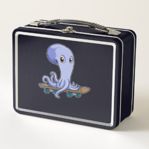 Octopus als Skater met Skateboard