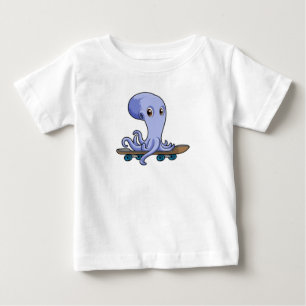 Octopus als Skater met Skateboard