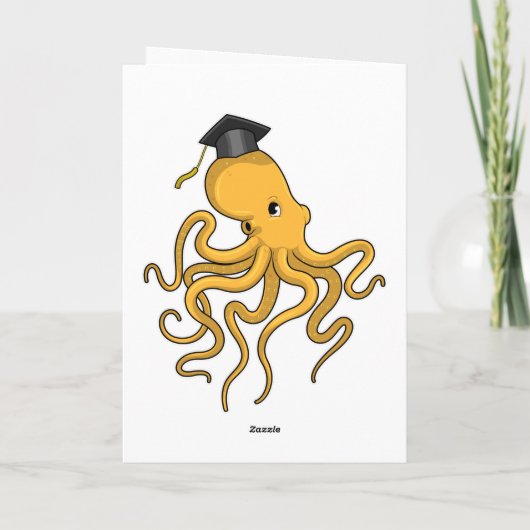 Octopus als student met diploma kaart (Achterkant)