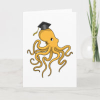 Octopus als student met diploma