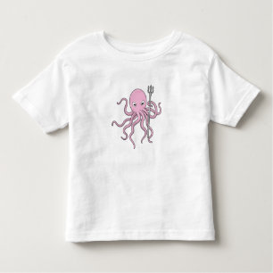 Octopus als Tovenaar met Versiering Kinder Shirts