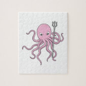 Octopus als Tovenaar met Versiering Legpuzzel (Verticaal)