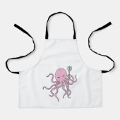 Octopus als Tovenaar met Versiering Schort (Voorkant)