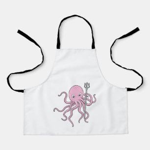 Octopus als Tovenaar met Versiering Schort