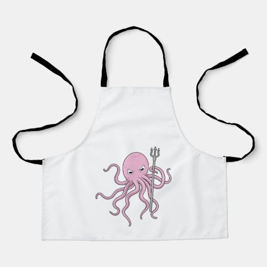 Octopus als Tovenaar met Versiering Schort (Voorkant)