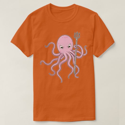 Octopus als Tovenaar met Versiering T-shirt (Design voorkant)