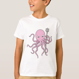 Octopus als Tovenaar met Versiering T-shirt