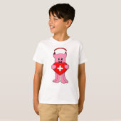 Octopus als verpleegster met hart t-shirt (Voorkant volledig)