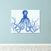 Octopus Anchors Lord Bodner Blue  drieluik Canvas Afdruk (Insitu (Houten vloer))