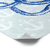 Octopus Anchors Lord Bodner  Nautical Blue Poster (Hoek)