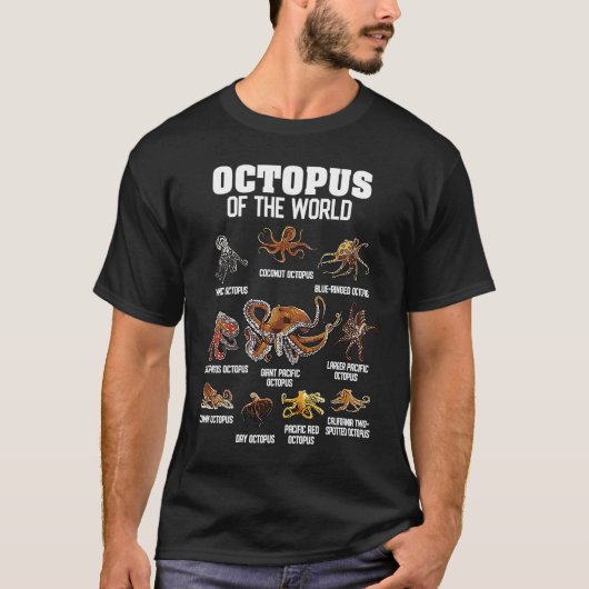 Octopus Animals of the World Sea Animal Ocean Octo T-shirt (Voorkant)