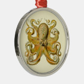 Octopus antiek illustratie zee monster metalen ornament (Rechts)