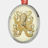 Octopus antiek illustratie zee monster metalen ornament (Links)