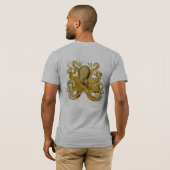 Octopus antiek illustratie zee monster t-shirt (Achterkant volledig)