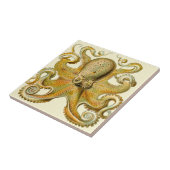 Octopus antiek illustratie zee monster tegeltje (Zijkant)