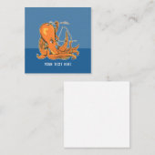 Octopus Archery Bow en Arrow Notitiekaartje (Voorkant / Achterkant)