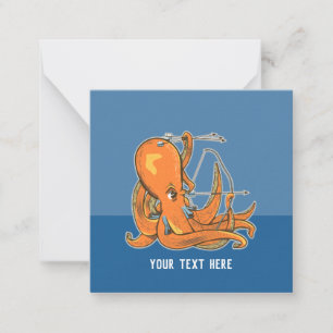 Octopus Archery Bow en Arrow Notitiekaartje