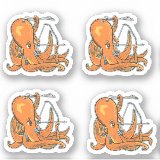 Octopus Archery Sticker (Voorkant)