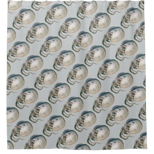  octopus argonaut, zeedieren douchegordijn (Voorkant)