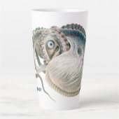 octopus argonaut, zeedieren latte mok (Voorkant)