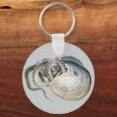  octopus argonaut, zeedieren sleutelhanger (Achterkant)