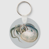  octopus argonaut, zeedieren sleutelhanger (Achterkant)