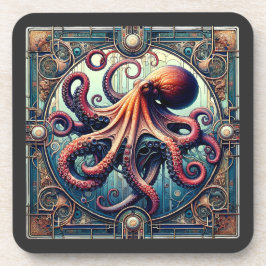 Octopus Art Deco Bier Onderzetter