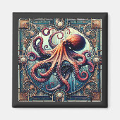 Octopus Art Deco Magneet (Voorkant)
