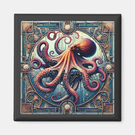 Octopus Art Deco Magneet