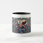 Octopus Art Deco Mok (Midden)