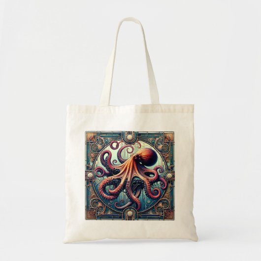 Octopus Art Deco Tote Bag (Voorkant)