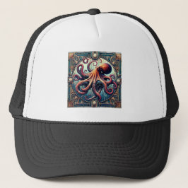 Octopus Art Deco Trucker Pet